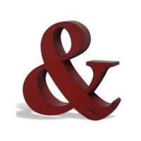 Signature North Industrial Ampersand Wall Art - industrial grey