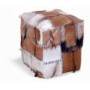 Signature North Bazaar Rawhide Patchwork Storage Stool