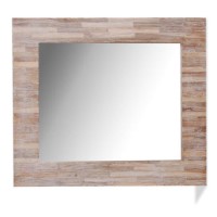 Whitewash Teak Mirror