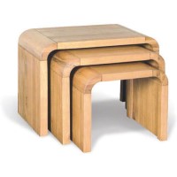 Signature North Retro Oiled Oak Nest Of Tables