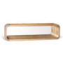 Beverly Oiled Oak Mirrored Wall Shelf