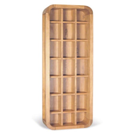 Ellipse Oiled Oak CD Rack - Furniture123