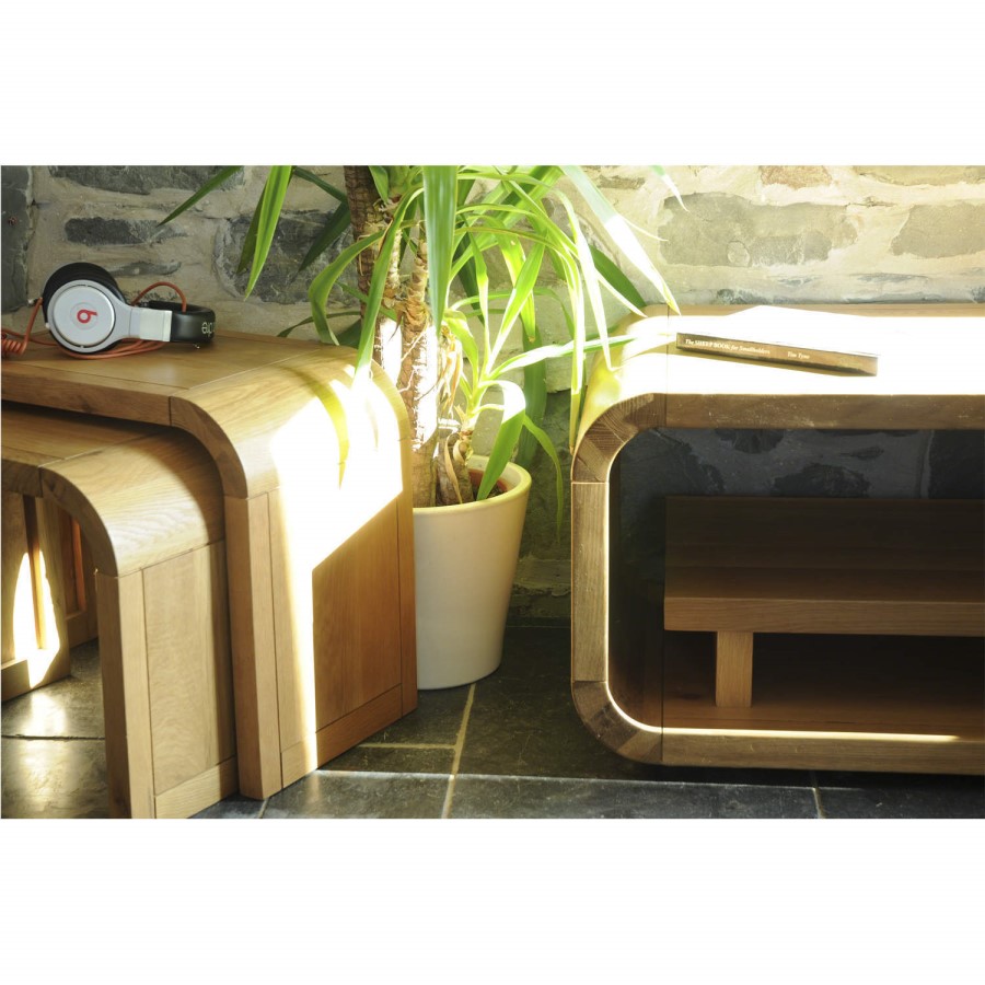 Signature North Retro Oiled Oak Low TV Stand