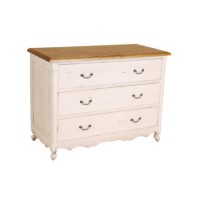 Signature North French Chic 3 Drawer Wide Dresser - antique white