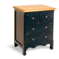Signature North French Chic 2+2 Drawer Chest in Antique Black