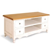 French Painted 4 Drawer TV Cabinet - plum