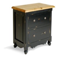 Signature North French Chic 2 Drawer Chest in Antique Black