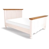 French Painted High Foot Kingsize Bed Frame - cream
