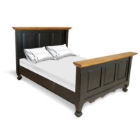 Signature North French Chic High Foot Kingsize Bed Frame - antique black
