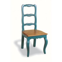 French Painted Bedroom Chair - teal