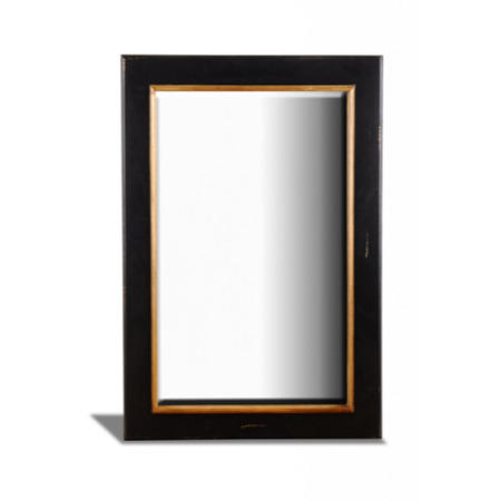 French Painted Plain Rectangular Mirror - antique white