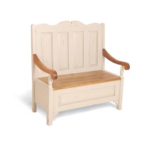 Signature North French Chic Monks Bench - antique white