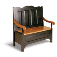 Signature North French Chic Monks Bench - antique black