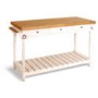 French Painted 3 Drawer Kitchen Island - cream