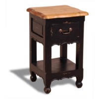 Signature North French Chic 1 Drawer 1 Shelf Bedside Table - antique black