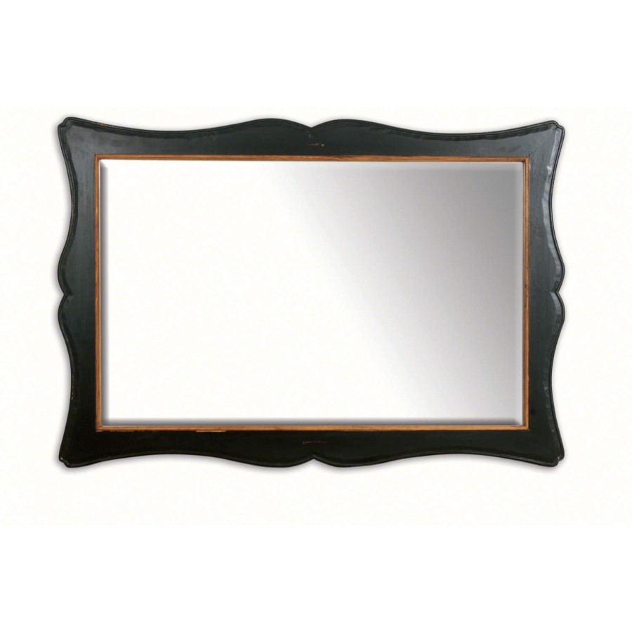 Signature North French Chic Large Rectangular Mirror - antique black