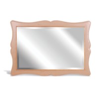 French Painted Small Rectangular Mirror - olive