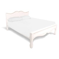 French Painted Monique Low Foot Kingsize Bed Frame - cream