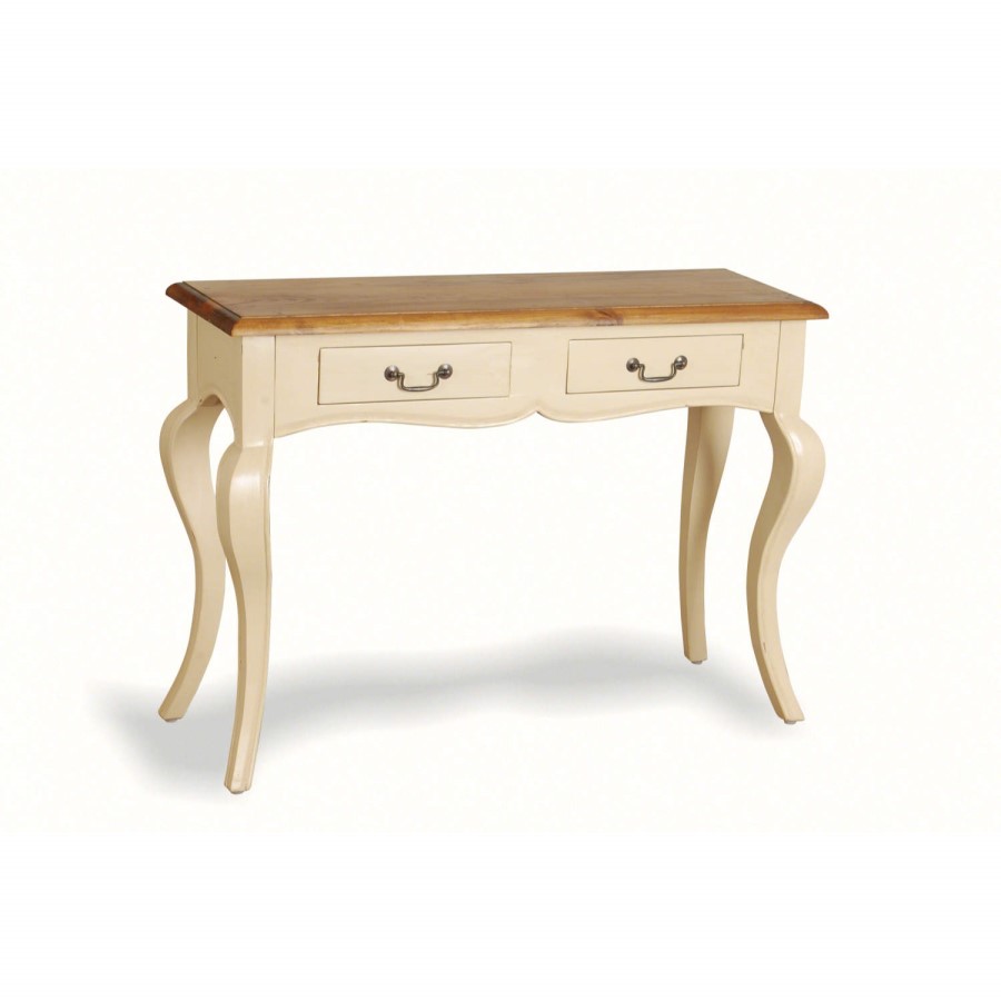 French Painted Medium 2 Drawer Console Table - cream