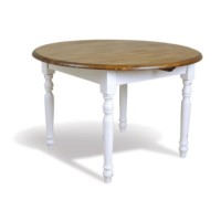 Signature North French Chic Round Dining Table - antique white