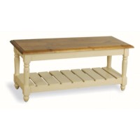 French Painted Narrow Coffee Table - cream
