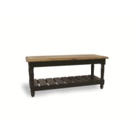 French Painted Narrow Coffee Table - antique black