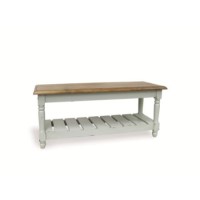 French Painted Narrow Coffee Table - pale mint
