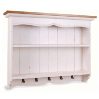 Signature North French Chic Medium Wall Rack in Antique White