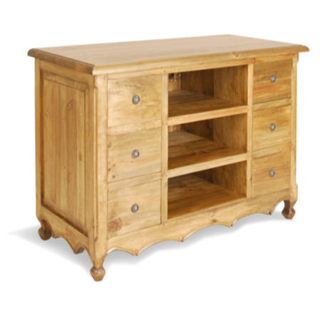 Leon Pine 6 Drawer TV Unit