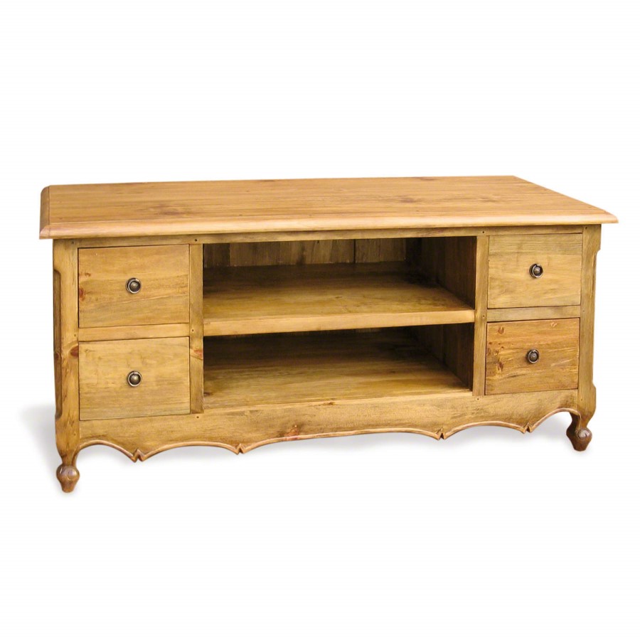 Signature North Vintage Pine 4 Drawer TV Cabinet