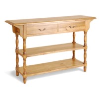 Leon Pine 2 Drawer 2 Shelf Console Table