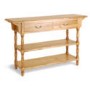 Leon Pine 2 Drawer 2 Shelf Console Table