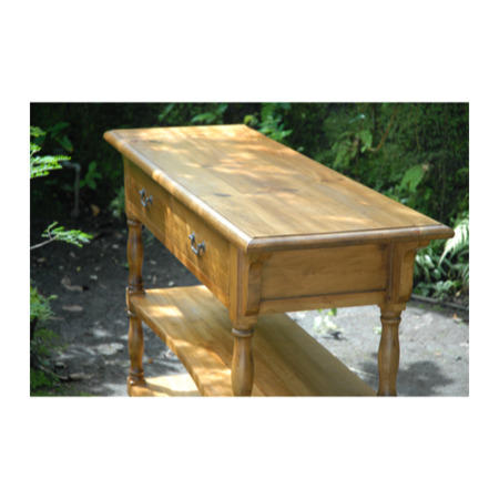 Leon Pine 2 Drawer 2 Shelf Console Table