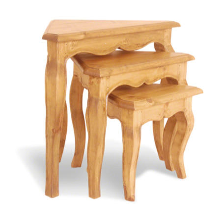Leon Pine Nest of Corner Tables