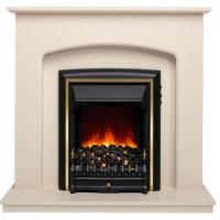 White and Black Freestanding Electric Fireplace Suite - Be Modern