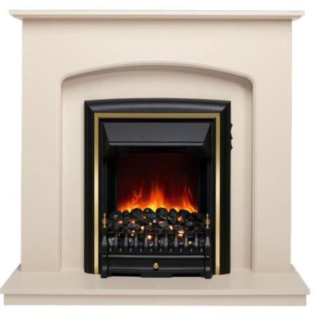 GRADE A2 - Be Modern Lusso Ivory Electric Fireplace Suite