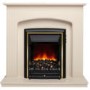 White and Black Freestanding Electric Fireplace Suite - Be Modern