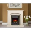 White and Black Freestanding Electric Fireplace Suite - Be Modern