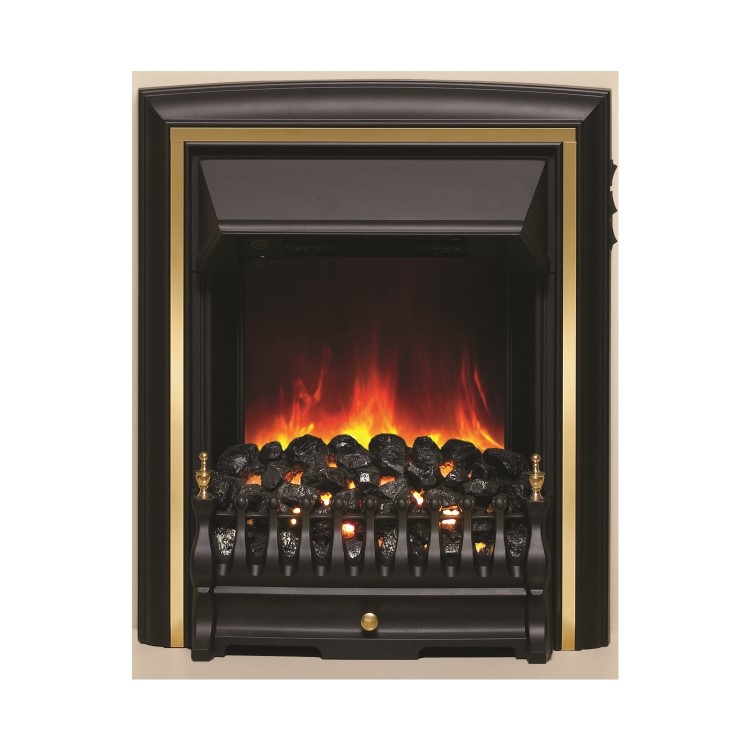 White and Black Freestanding Electric Fireplace Suite - Be Modern