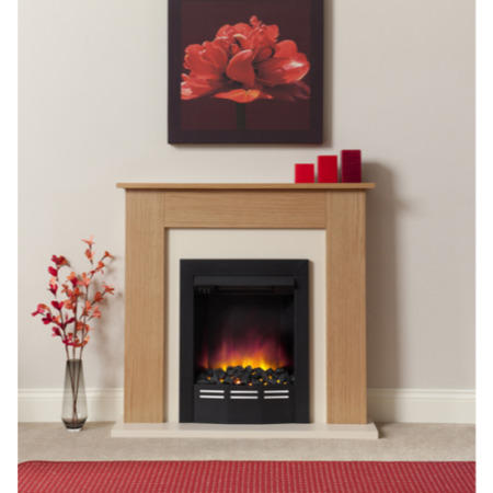 Be Modern Colston Oak Effect Electric Fireplace Suite