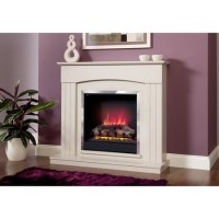 GRADE A2 - Be Modern Linmere Electric Fireplace Insert and Surround - Almond Stone Effect