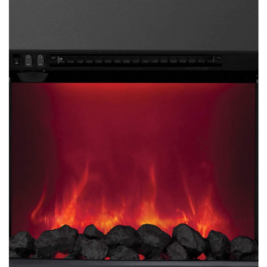 Be Modern Abbey Black Finish LED Electric Fire