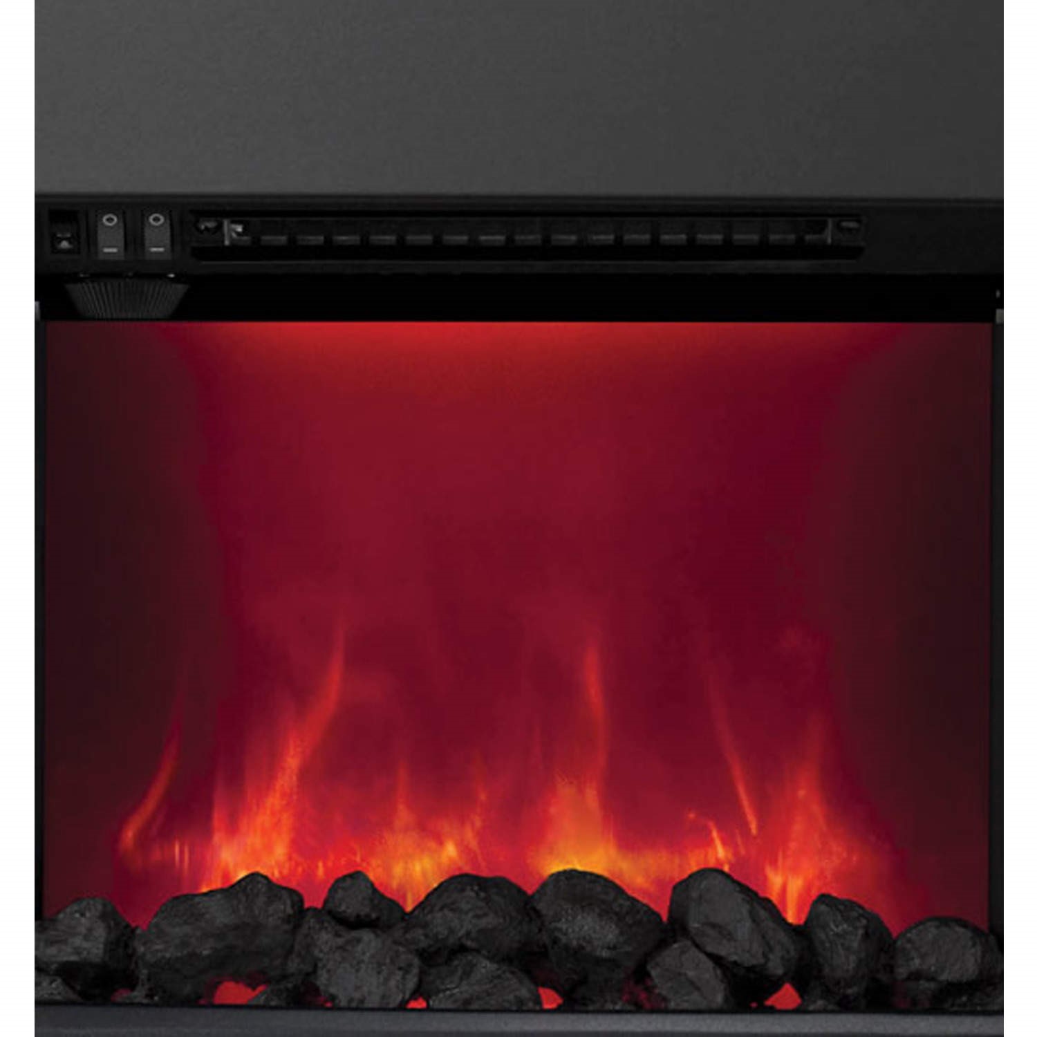 Be Modern Abbey Black Finish LED Electric Fire - Furniture123