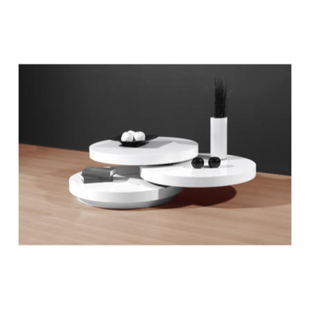 Delight White Extending Round Coffee Table - 