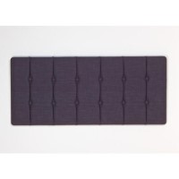 Kyoto Futons Chester Buttoned Fabric Double Headboard in Steel