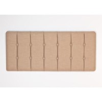 Kyoto Futons Chester Buttoned Fabric Kingsize Headboard in Stone