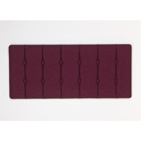 Kyoto Futons Chester Buttoned Fabric Double Headboard in Plum