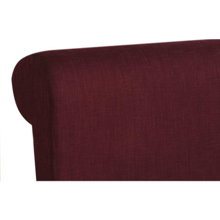 Ecofurn Armstrong Upholstered Sleigh Double Bed Frame in Aqua
