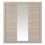 Sciae Lumeo 3 Door Mirrored Wardrobe in Oak