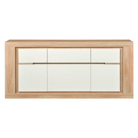Sciae Season 57 3 Door Sideboard in Oak and White